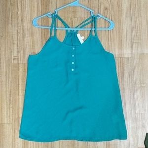 Pink Rose Green tank top